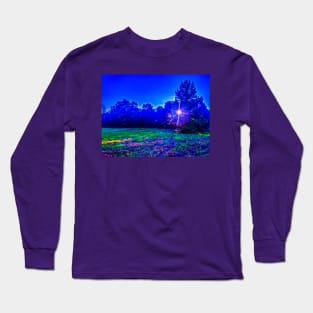 Colorful Field at Sunset Long Sleeve T-Shirt